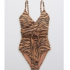 Aerie One Piece Wrap Swimsuit